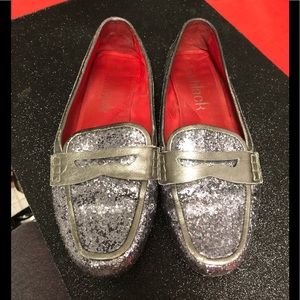 🔥SALE♦️Daniblack Sparkly Silver Loafers